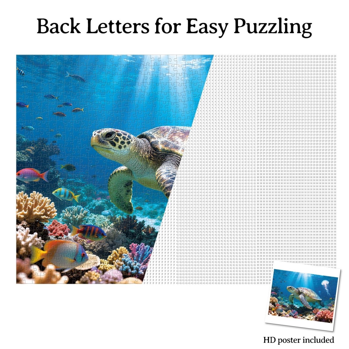 Artistic 1000 - Piece Cardboard Jigsaw Puzzle - The Sea Turtle of Light - KAAYEE Puzzle