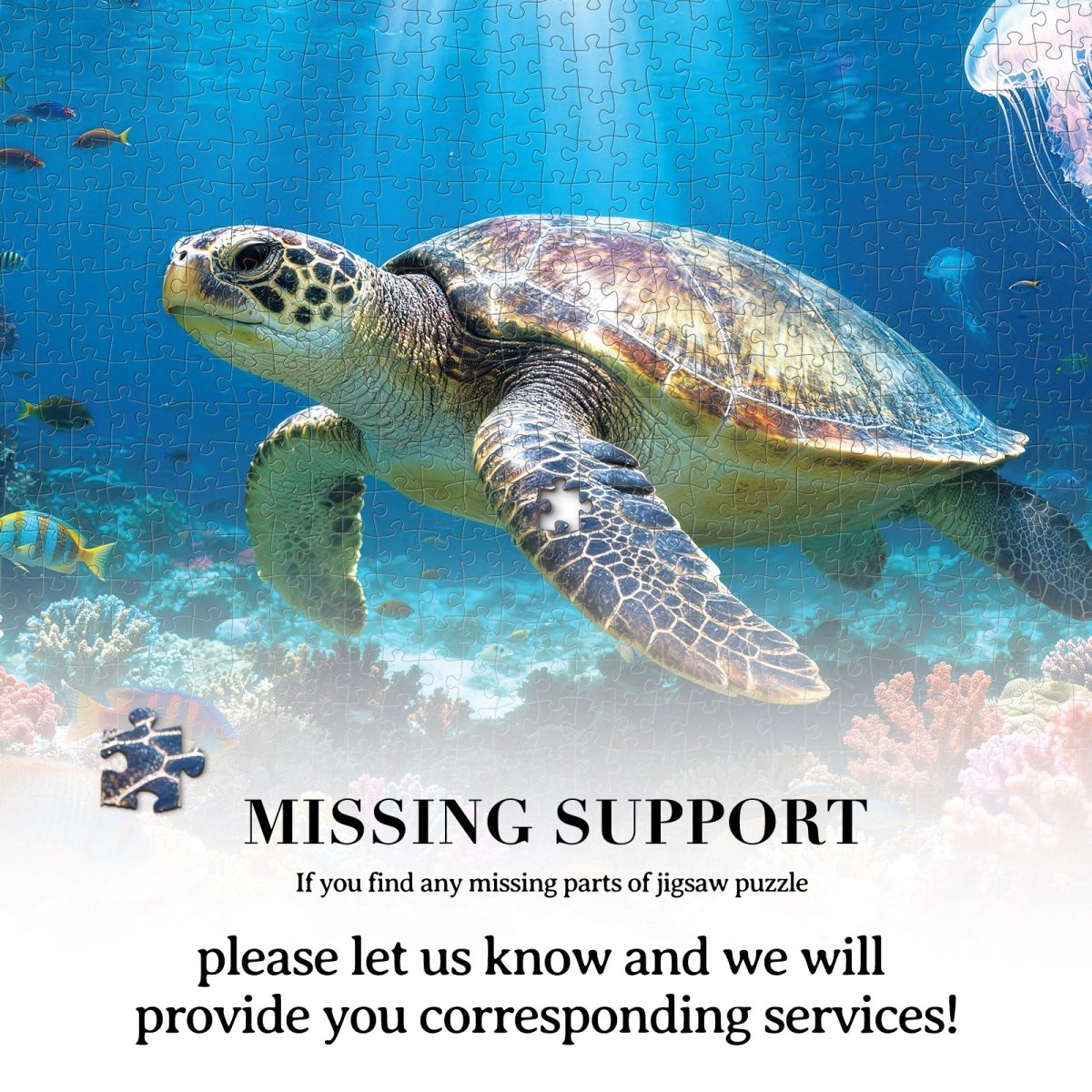 Artistic 1000 - Piece Cardboard Jigsaw Puzzle - The Sea Turtle of Light - KAAYEE Puzzle