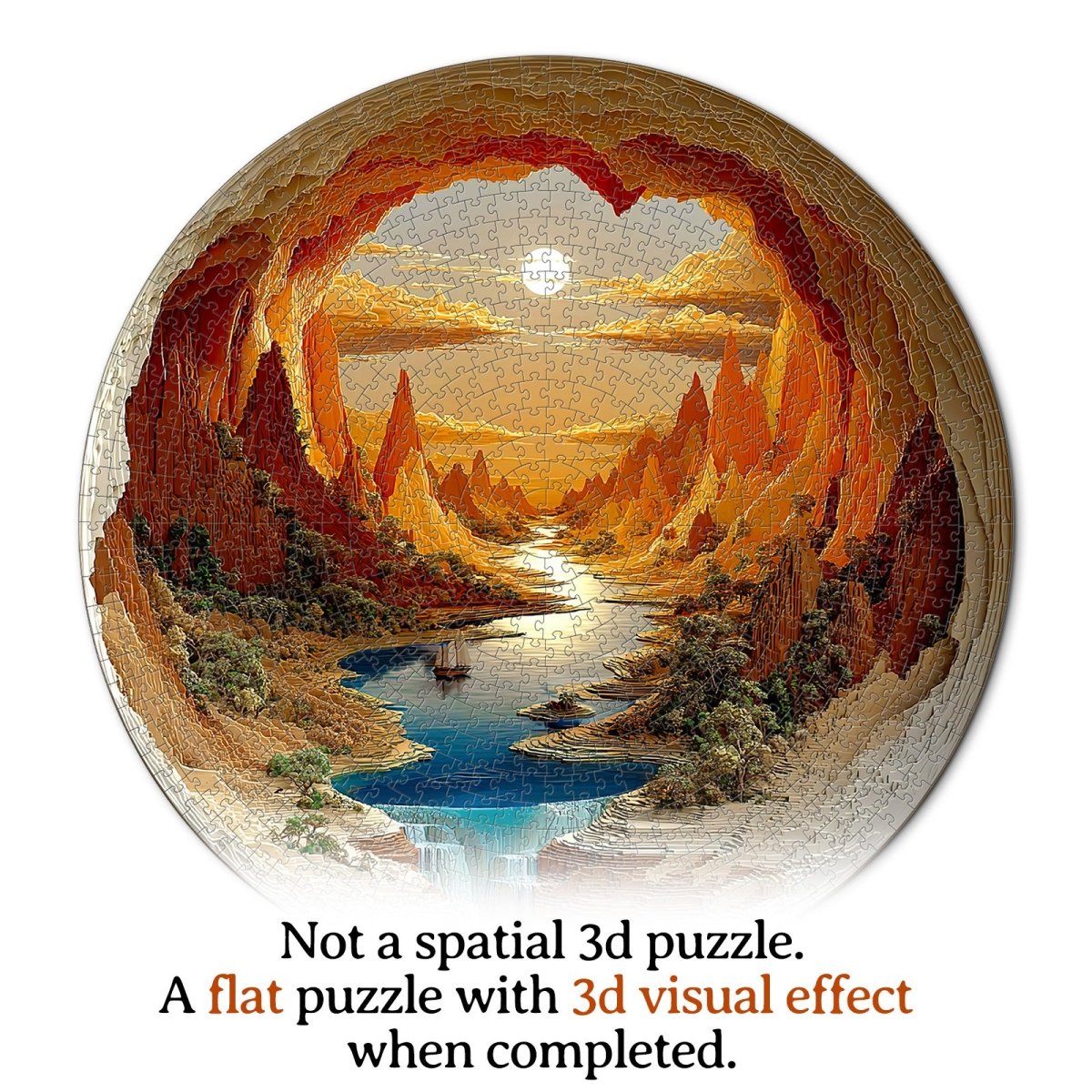Artistic 1000 - Piece Cardboard Jigsaw Puzzle - The Sunlit Hollow - KAAYEE Puzzle