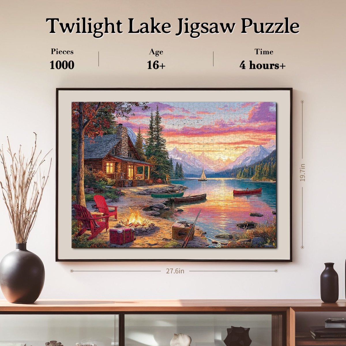 Artistic 1000 - Piece Cardboard Jigsaw Puzzle - Twilight Lake - KAAYEE Puzzle