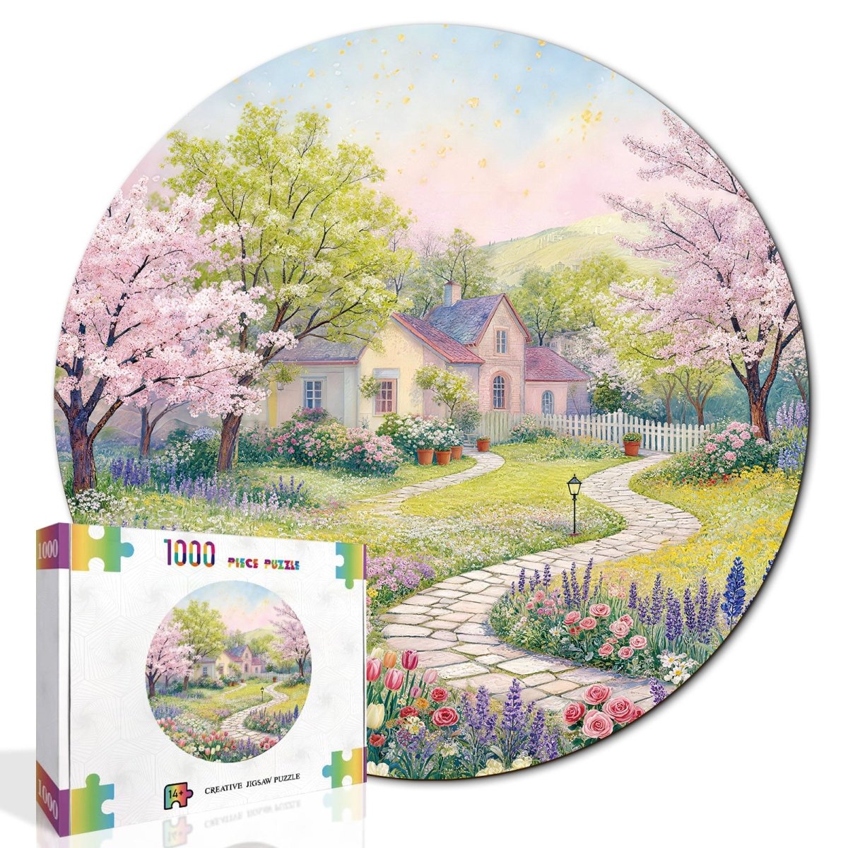 Artistic 1000 - Piece Cardboard Jigsaw Puzzle - Whispers of Sakura Meadow - KAAYEE Puzzle