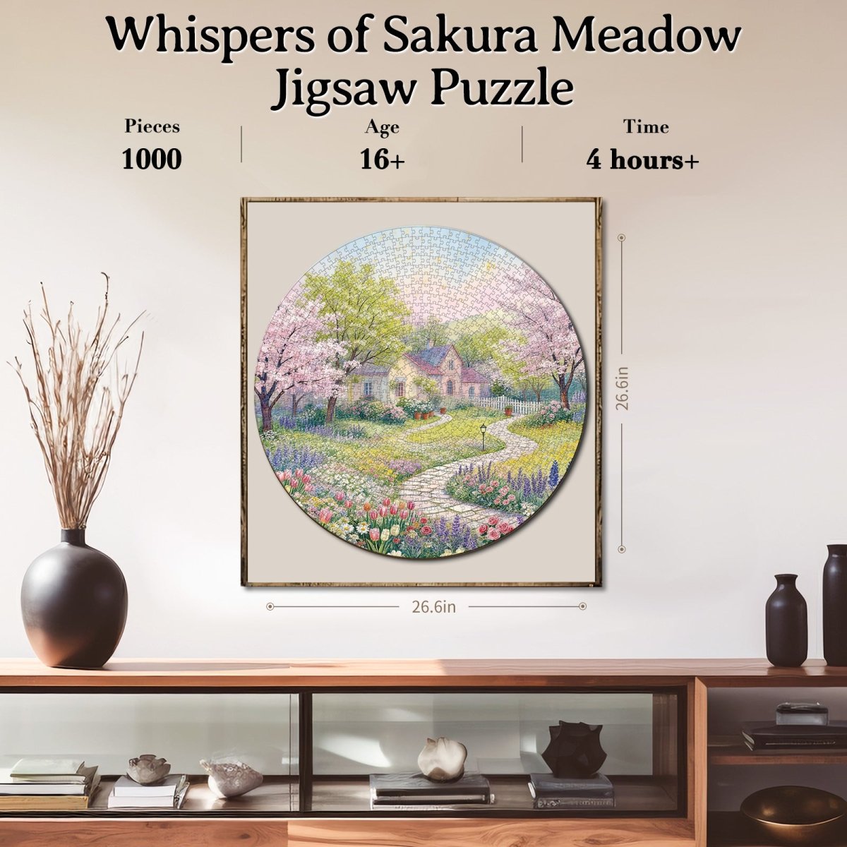 Artistic 1000 - Piece Cardboard Jigsaw Puzzle - Whispers of Sakura Meadow - KAAYEE Puzzle