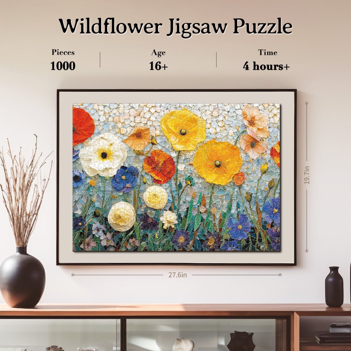 Artistic 1000 - Piece Cardboard Jigsaw Puzzle - Wildflower - KAAYEE Puzzle