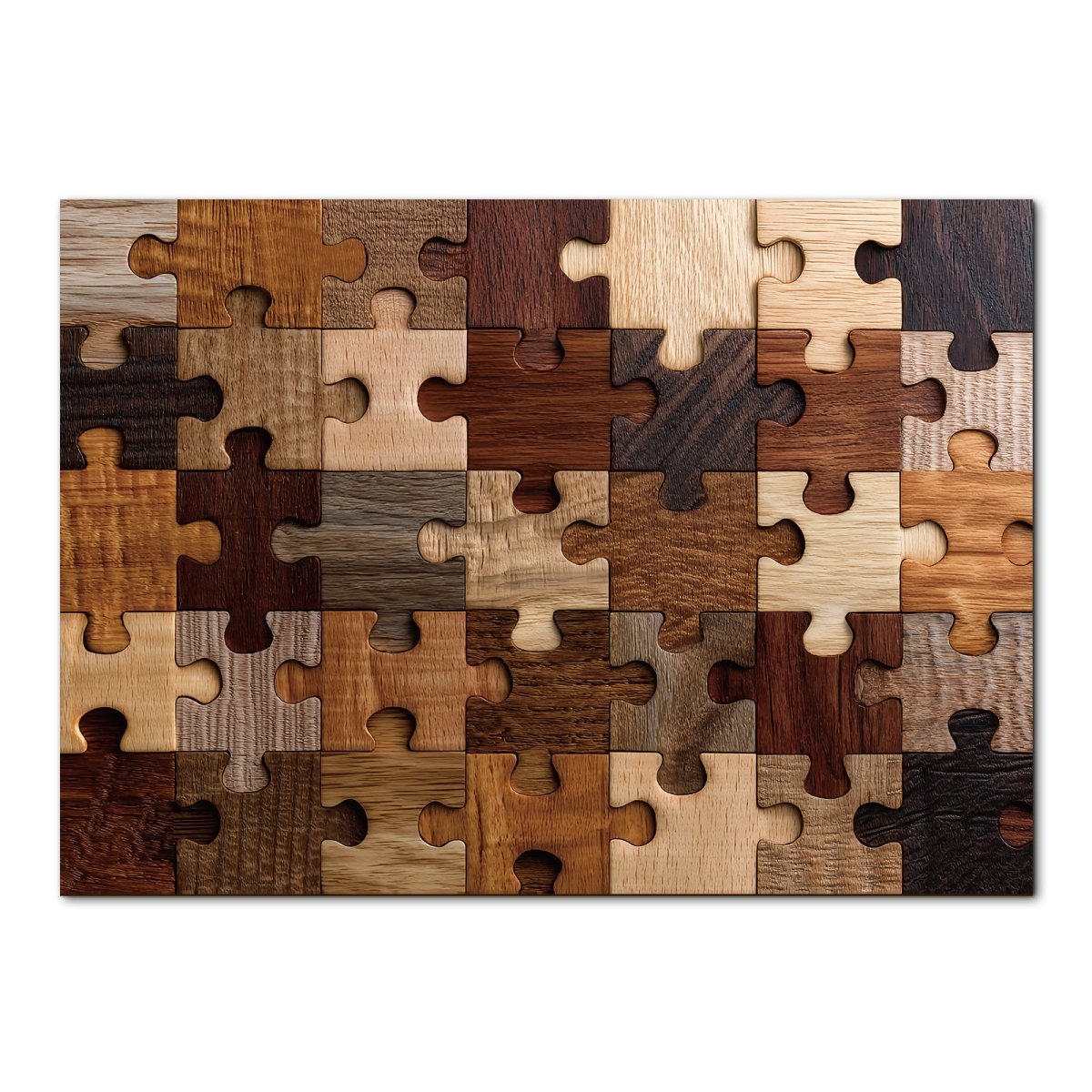 Artistic 1000 - Piece Cardboard Jigsaw Puzzle - Woodgrain Puzzle - KAAYEE Puzzle