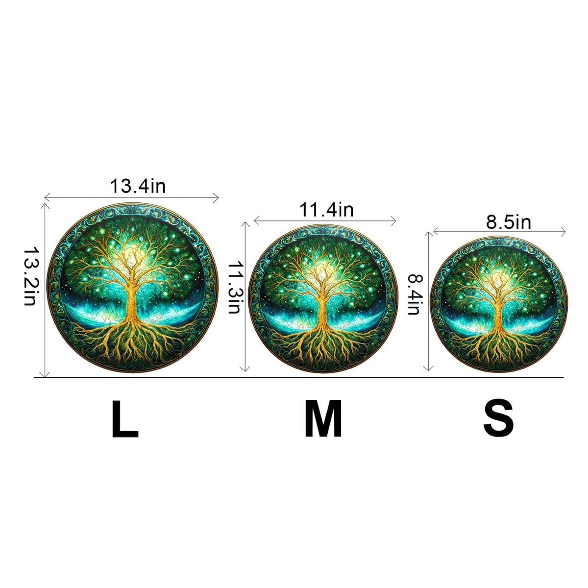 Aurora Tree of life Wooden Jigsaw Puzzle - KAAYEE Puzzle