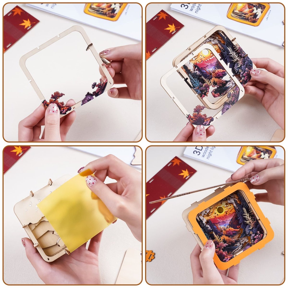 Autumn Forest Sunset Night Light - KAAYEE Puzzle