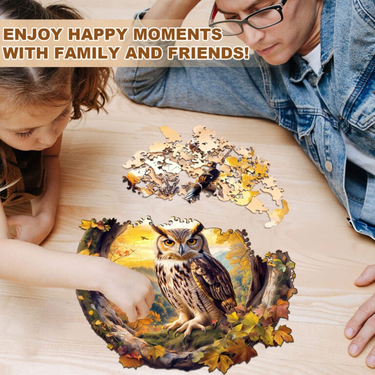 Autumn Owl Wooden Jigsaw Puzzle - KAAYEE Puzzle