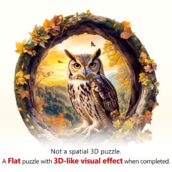 Autumn Owl Wooden Jigsaw Puzzle - KAAYEE Puzzle