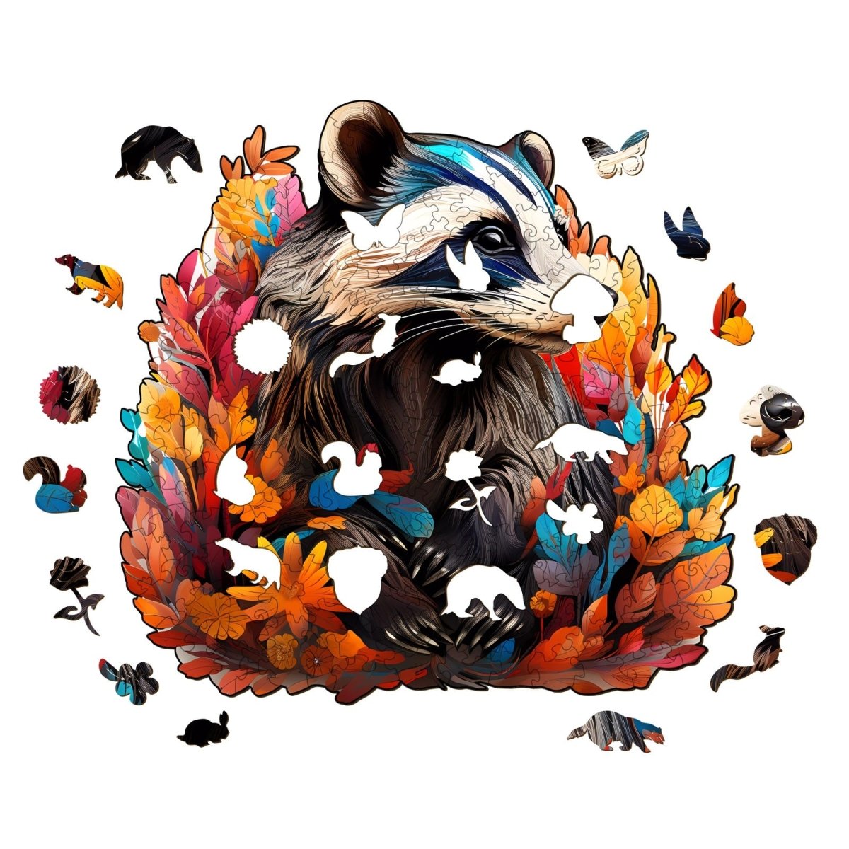 Badger Wooden Jigsaw Puzzle - KAAYEE Puzzle