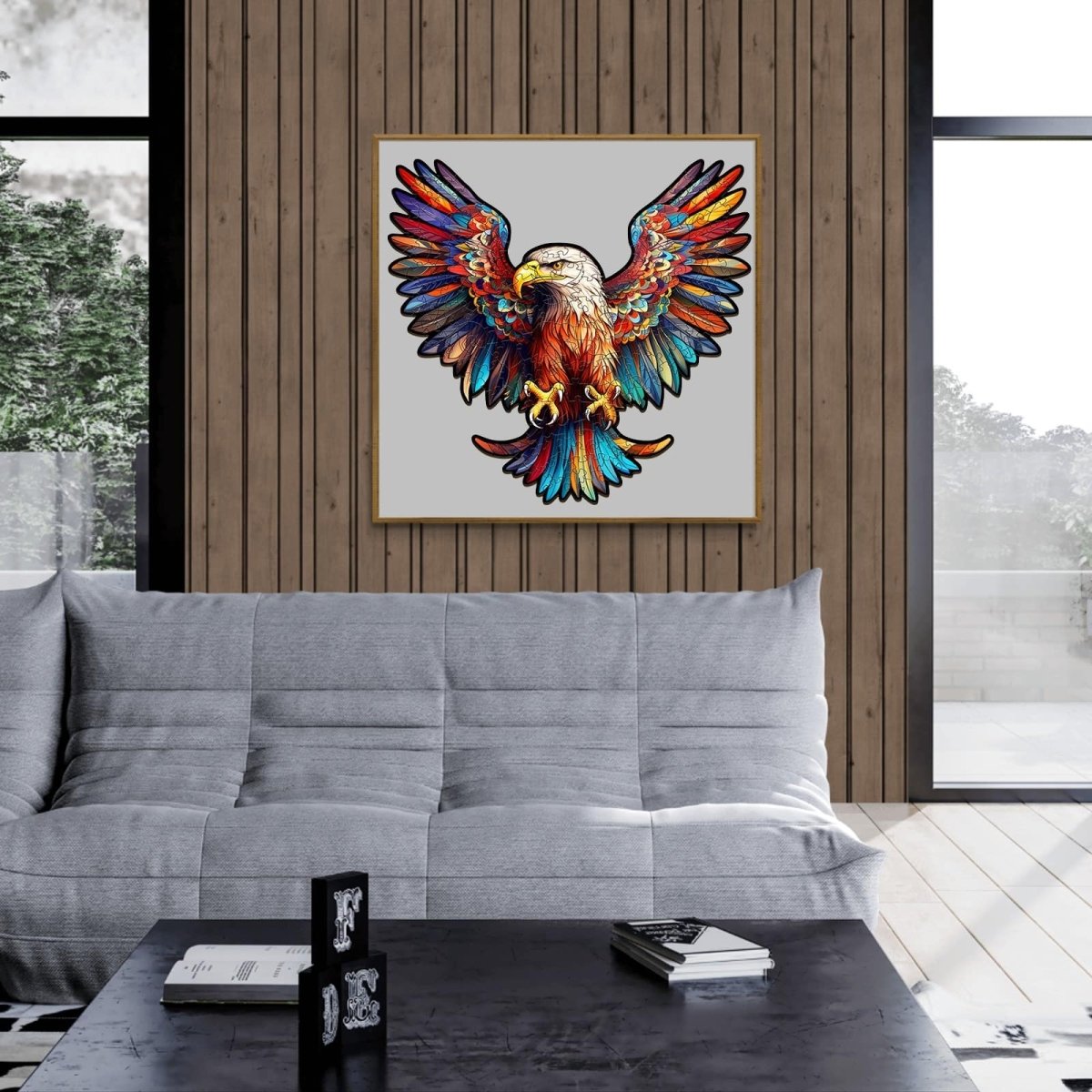 Bald Eagle with Spread Wings Wooden Jigsaw Puzzle - KAAYEE Puzzle