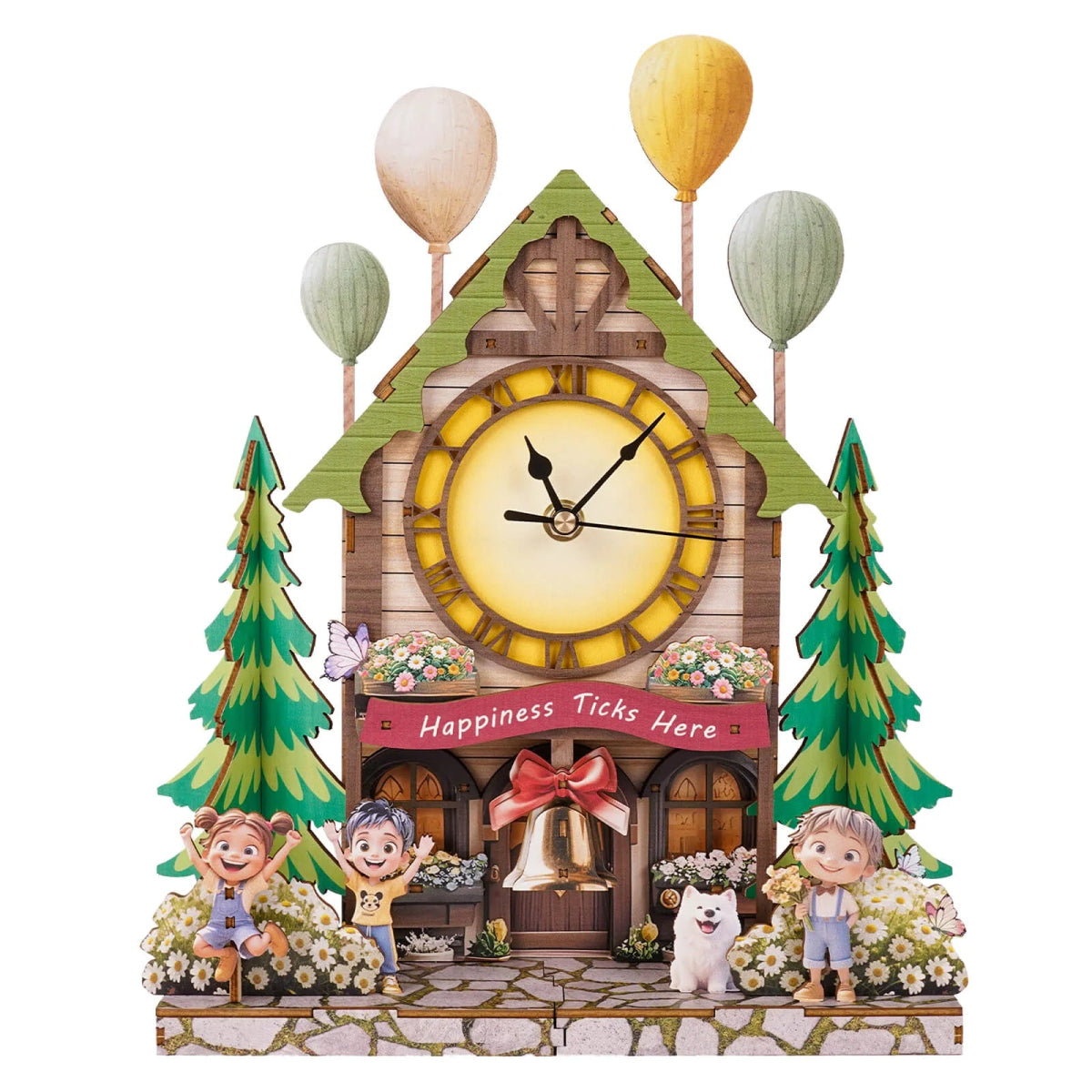Ballon Cabin Wooden Clock Kit - KAAYEE Puzzle