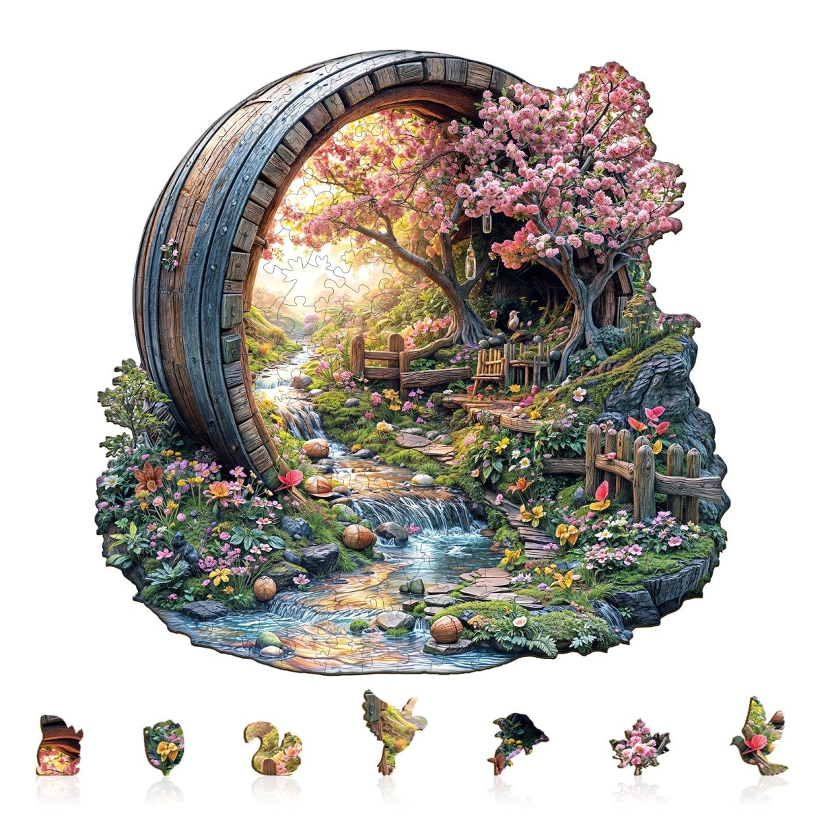 Barrel of Spring Wooden Jigsaw Puzzle - KAAYEE Puzzle