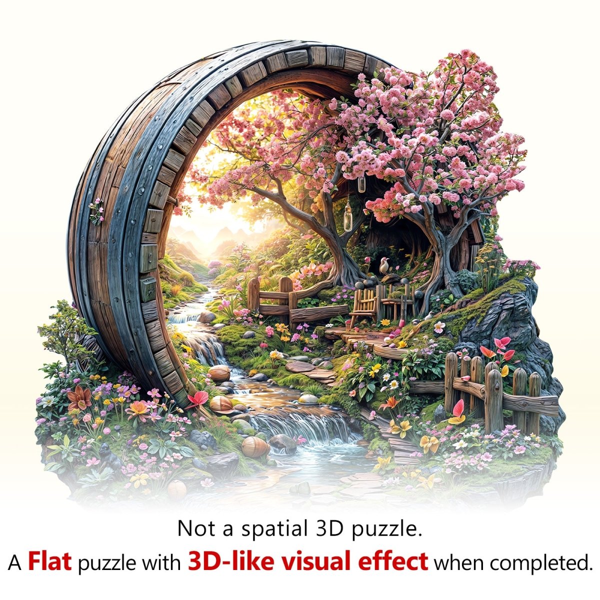 Barrel of Spring Wooden Jigsaw Puzzle - KAAYEE Puzzle