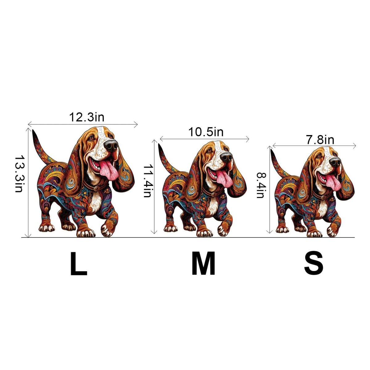 basset hound 1 Wooden Jigsaw Puzzle - KAAYEE Puzzle