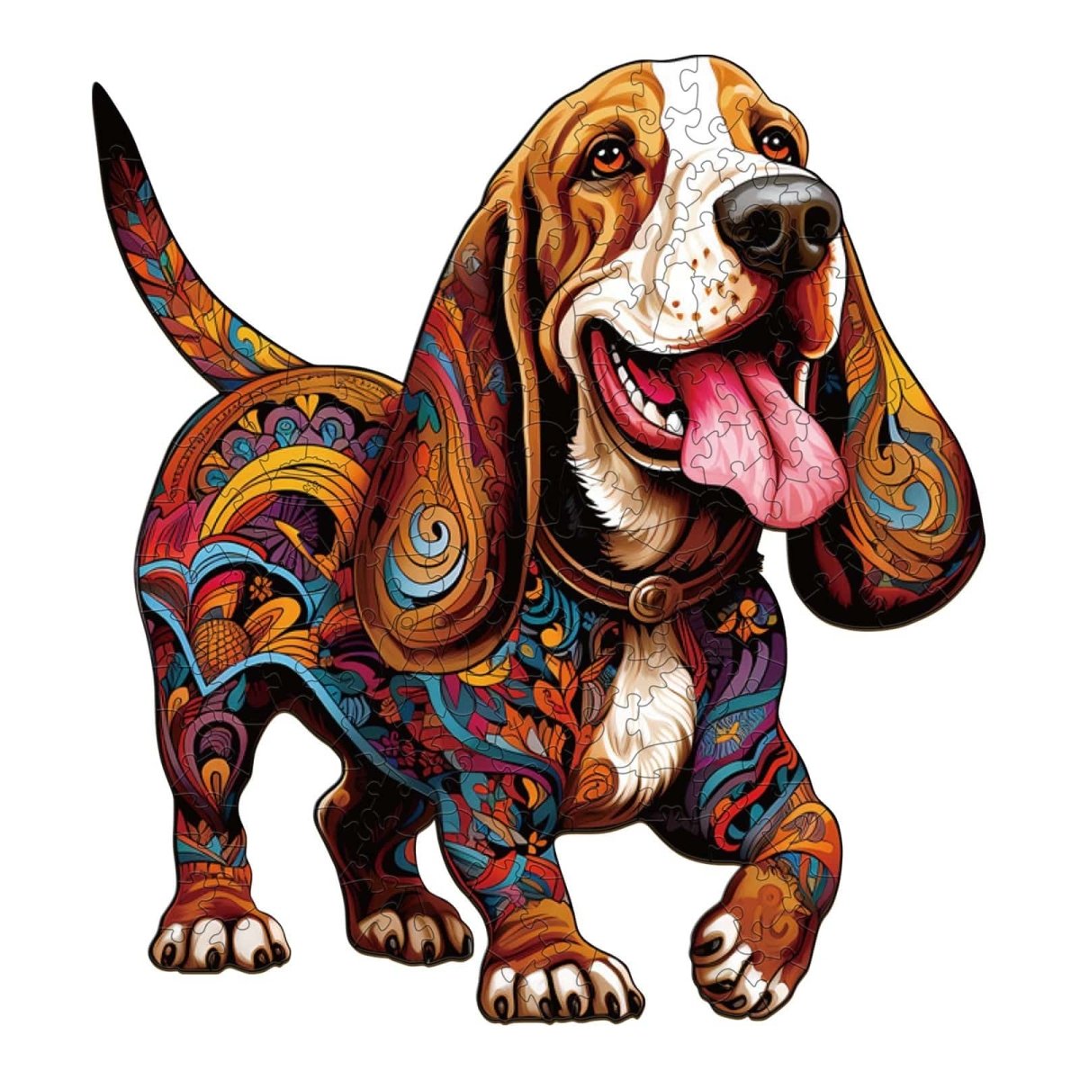 basset hound 1 Wooden Jigsaw Puzzle - KAAYEE Puzzle