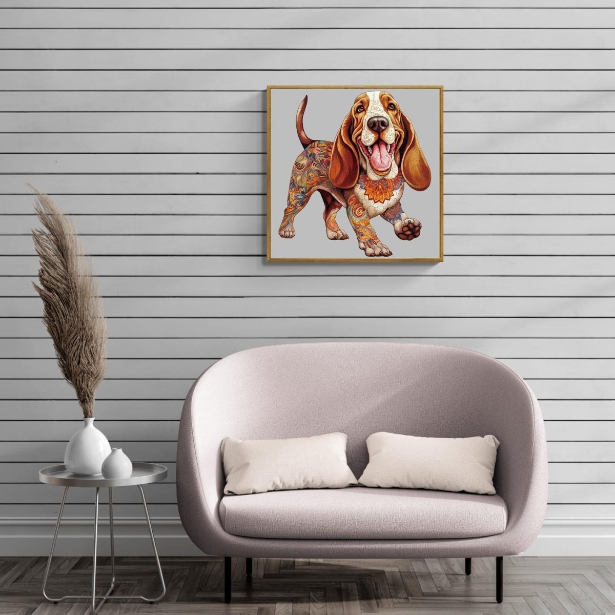 basset hound 2 Wooden Jigsaw Puzzle - KAAYEE Puzzle