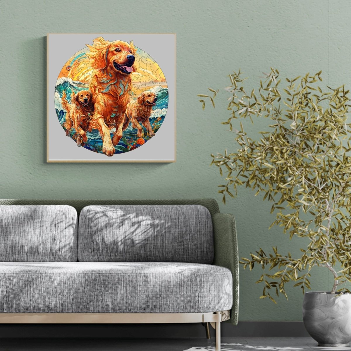 Beach Golden Family Wooden Jigsaw Puzzle - KAAYEE Puzzle