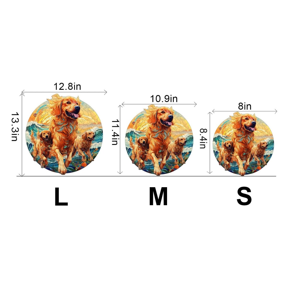 Beach Golden Family Wooden Jigsaw Puzzle - KAAYEE Puzzle