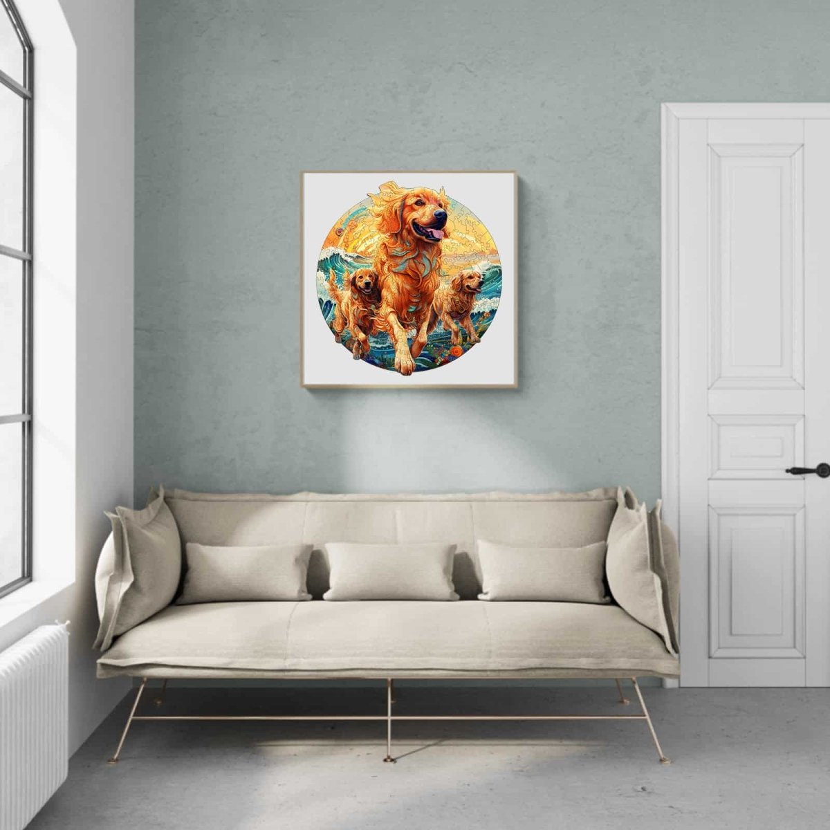 Beach Golden Family Wooden Jigsaw Puzzle - KAAYEE Puzzle