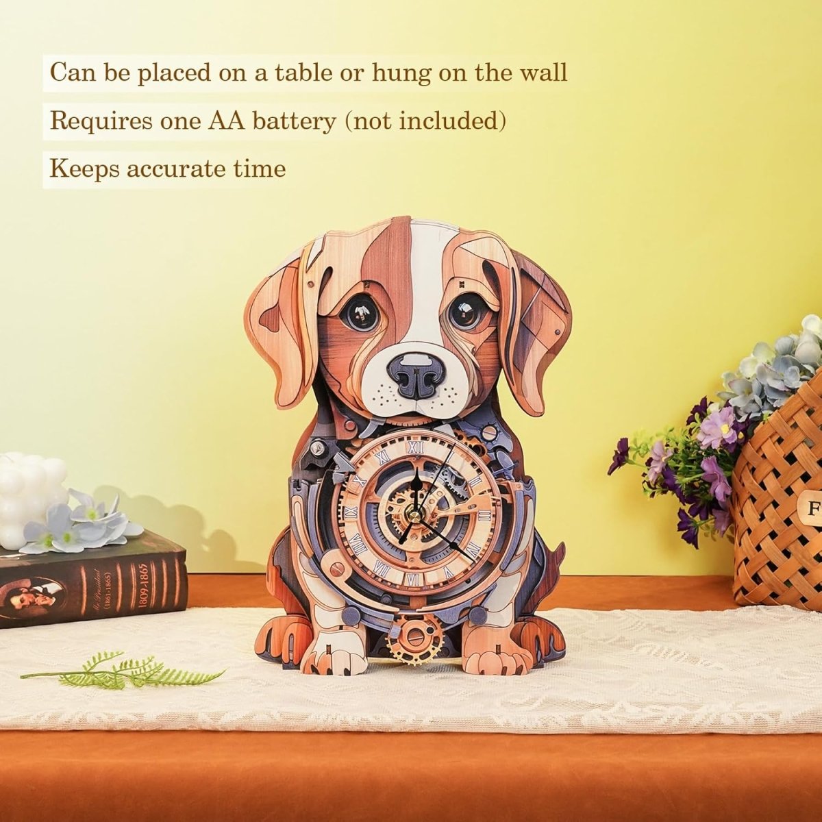Beagle Clock DIY Wooden Puzzle - KAAYEE Puzzle