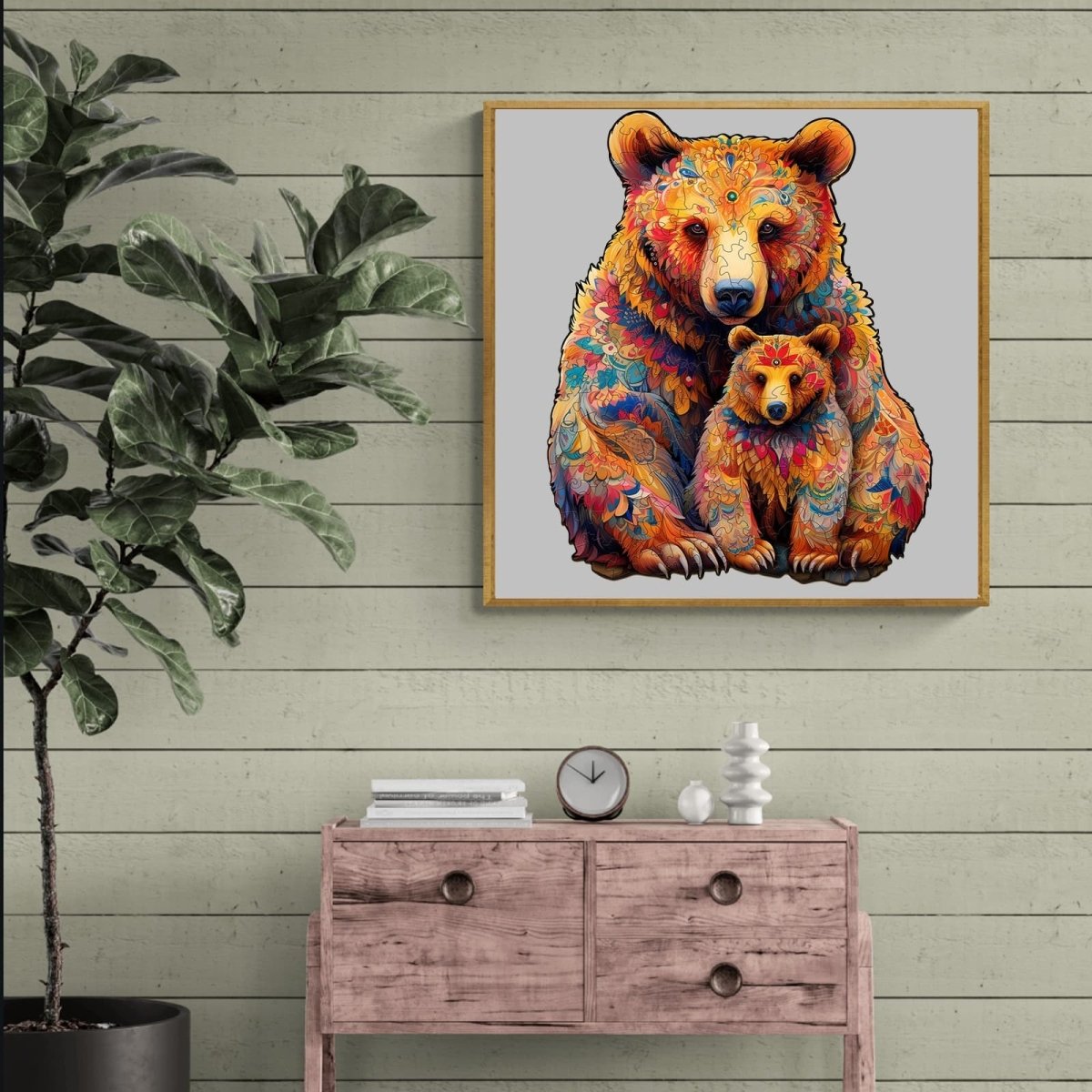 Bear Family Wooden Jigsaw Puzzle - KAAYEE Puzzle