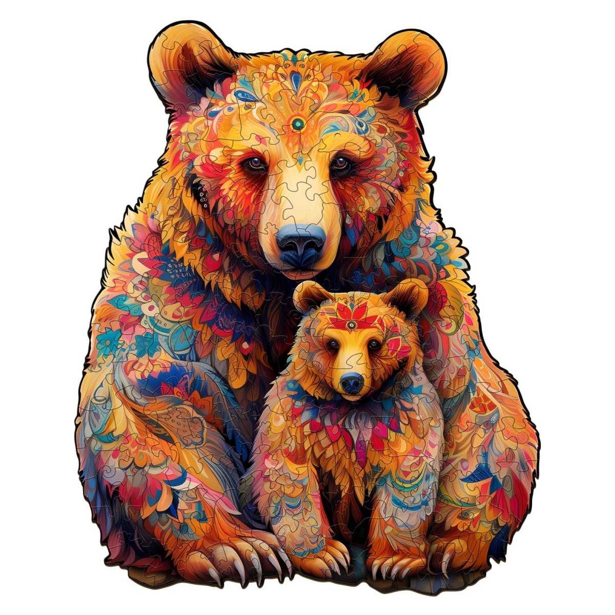 Bear Family Wooden Jigsaw Puzzle - KAAYEE Puzzle