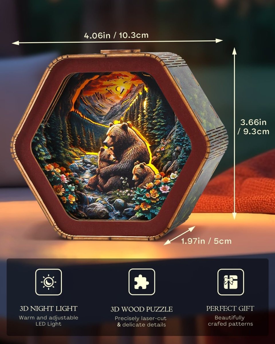 Bear Hug Night Light - KAAYEE Puzzle