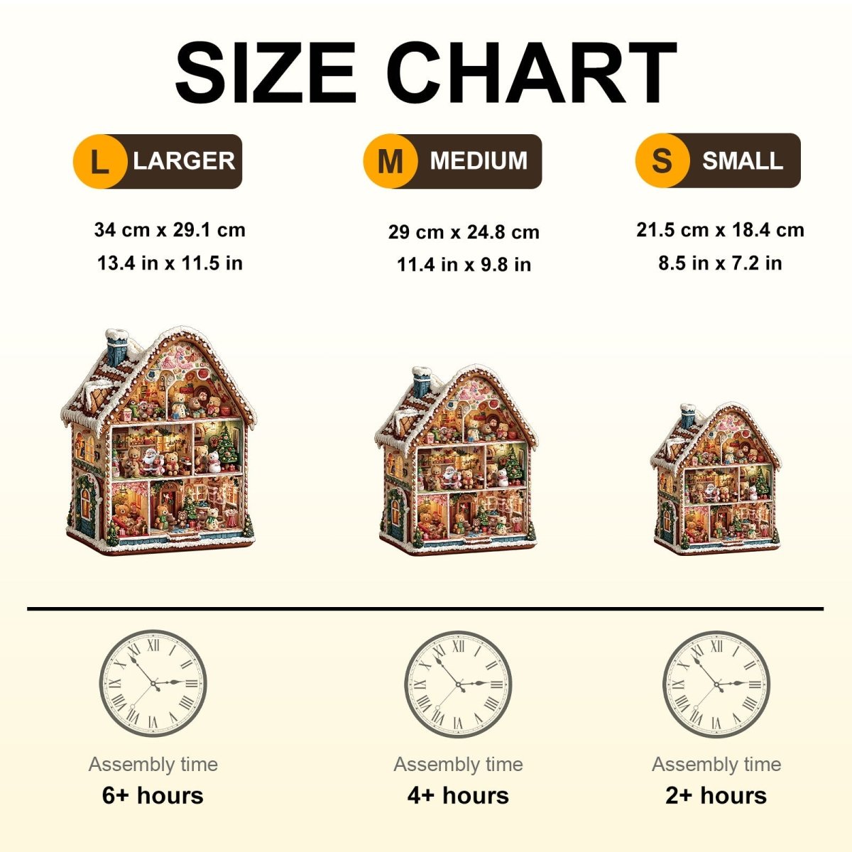 Bear’s House – Christmas Wooden Jigsaw Puzzle - KAAYEE Puzzle