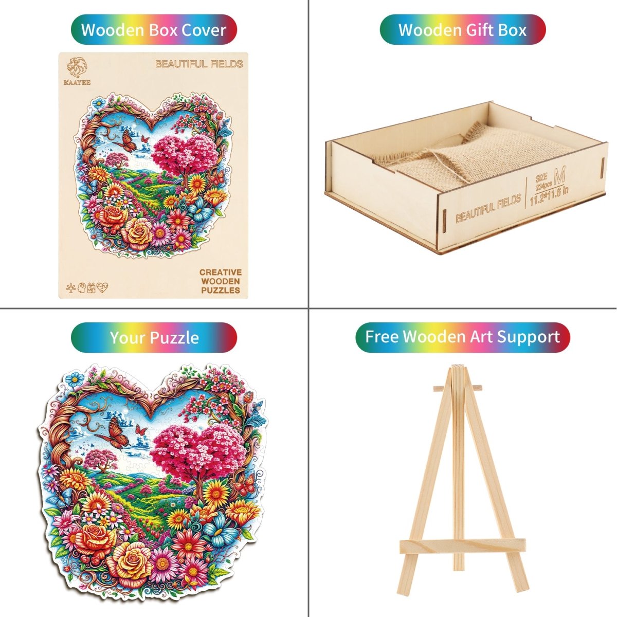 Beautiful Fields Wooden Jigsaw Puzzle - KAAYEE Puzzle