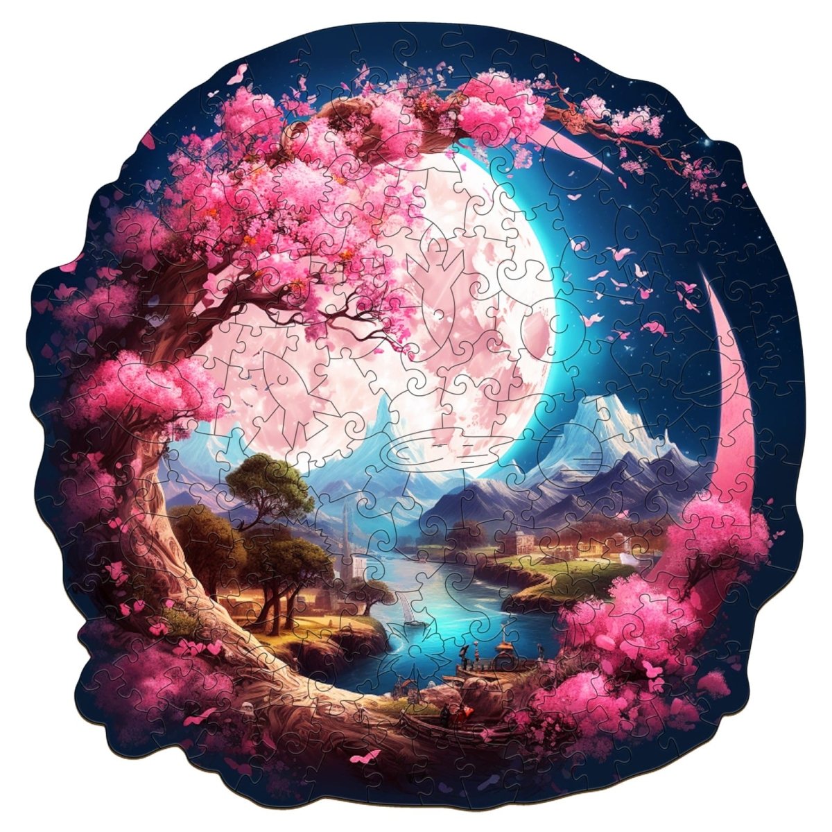 Beautiful Moon Island Wooden Jigsaw Puzzle - KAAYEE Puzzle