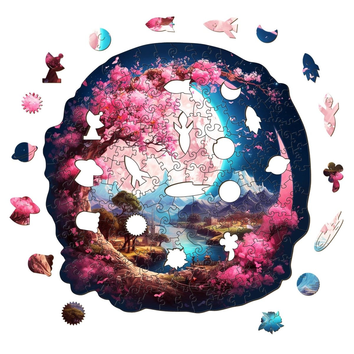 Beautiful Moon Island Wooden Jigsaw Puzzle - KAAYEE Puzzle