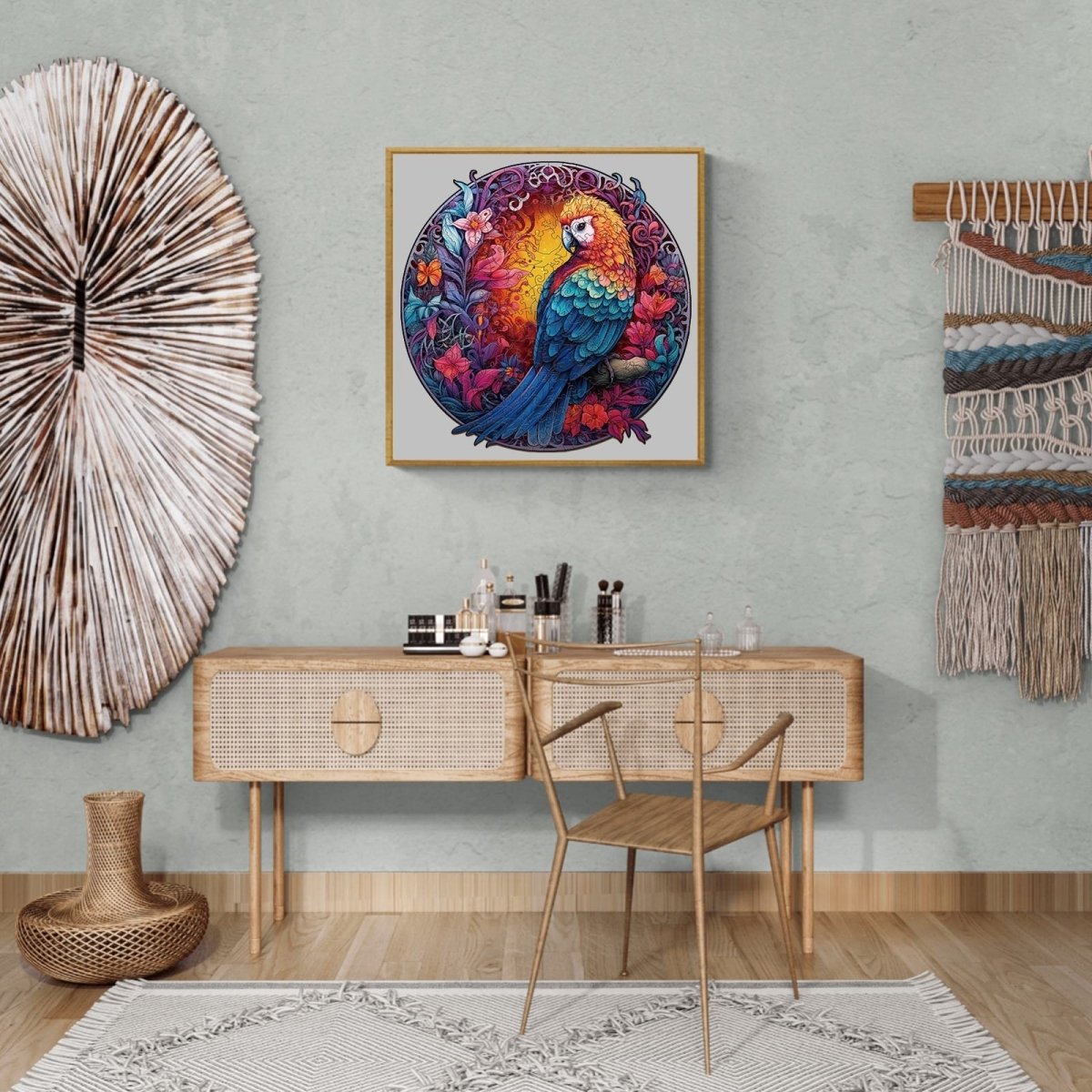 Beautiful Parrot Wooden Jigsaw Puzzle - KAAYEE Puzzle