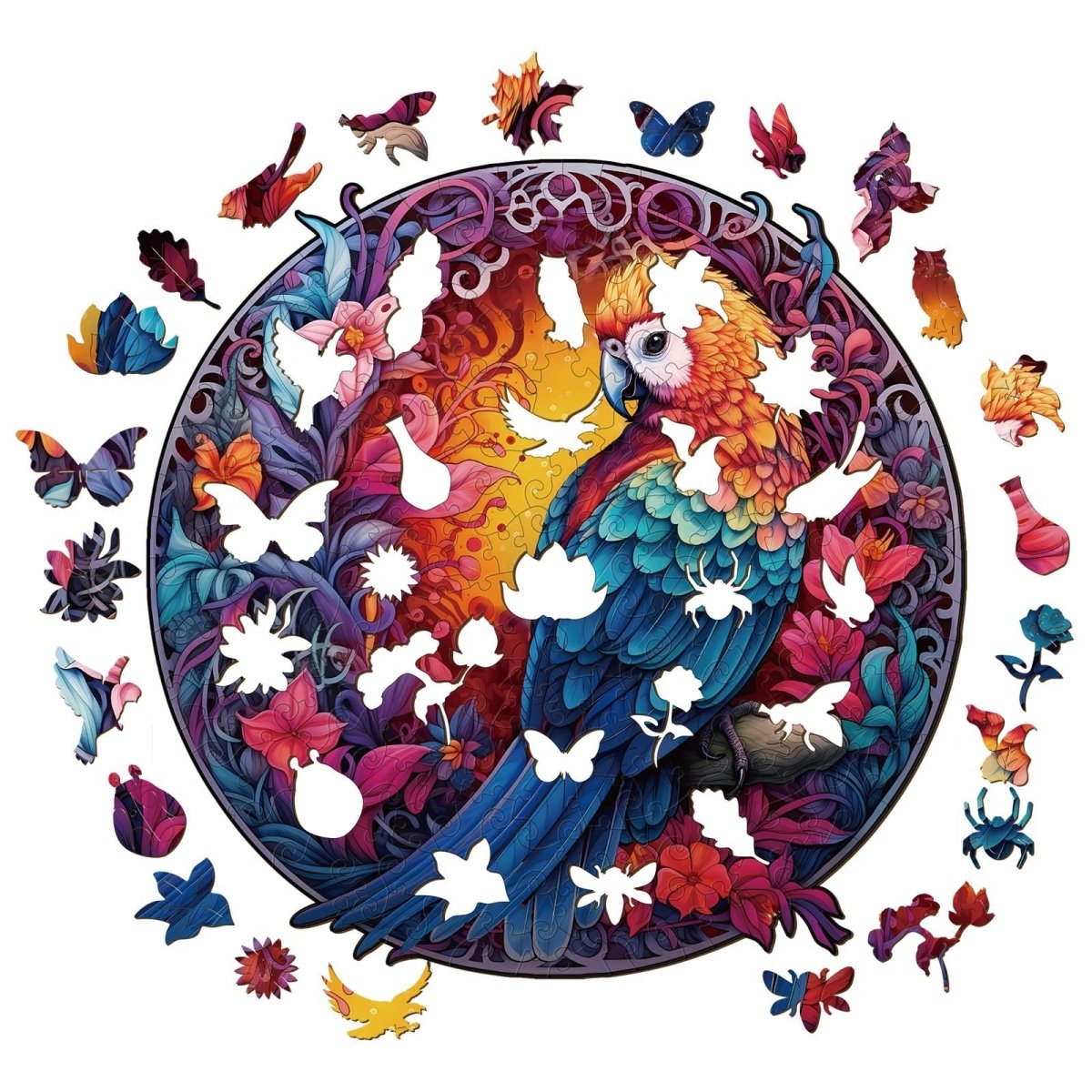 Beautiful Parrot Wooden Jigsaw Puzzle - KAAYEE Puzzle