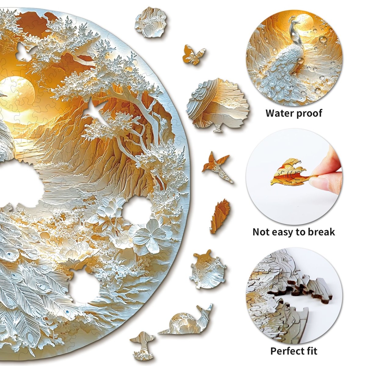 Beautiful Peacock Wooden Jigsaw Puzzle - KAAYEE Puzzle