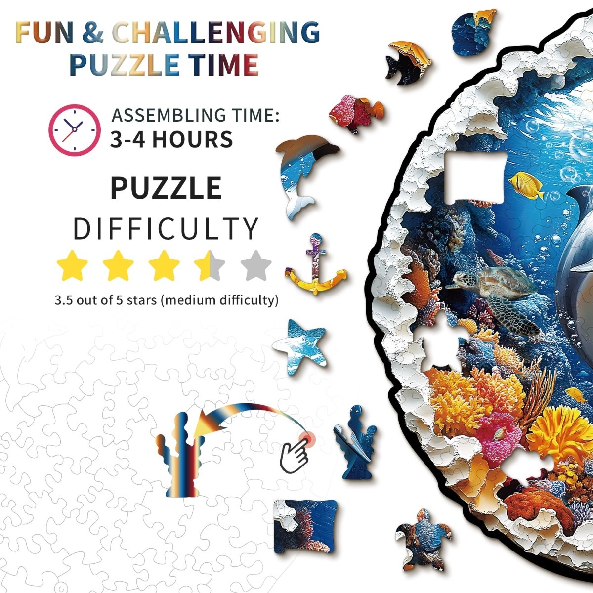 Beautiful Sea World Wooden Jigsaw Puzzle - KAAYEE Puzzle