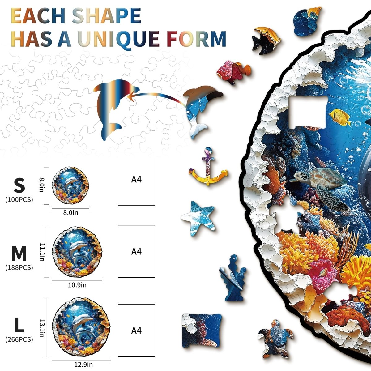 Beautiful Sea World Wooden Jigsaw Puzzle - KAAYEE Puzzle