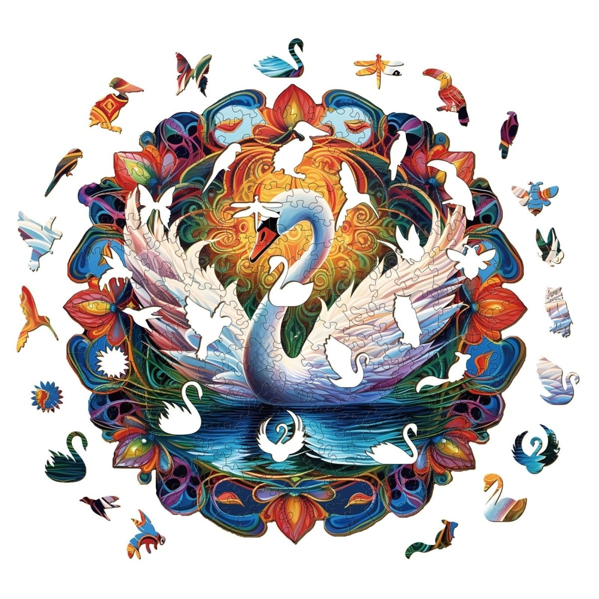 Beautiful swan1 Wooden Jigsaw Puzzle - KAAYEE Puzzle