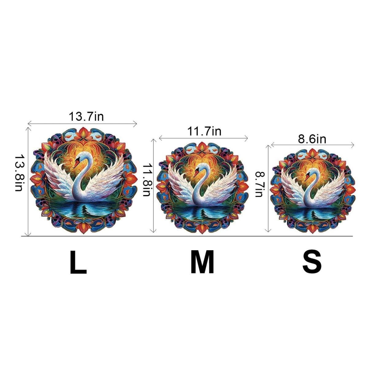 Beautiful swan1 Wooden Jigsaw Puzzle - KAAYEE Puzzle