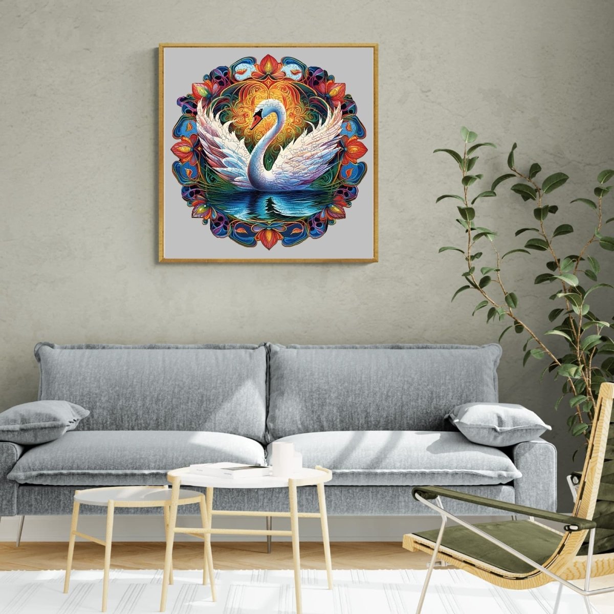 Beautiful swan1 Wooden Jigsaw Puzzle - KAAYEE Puzzle