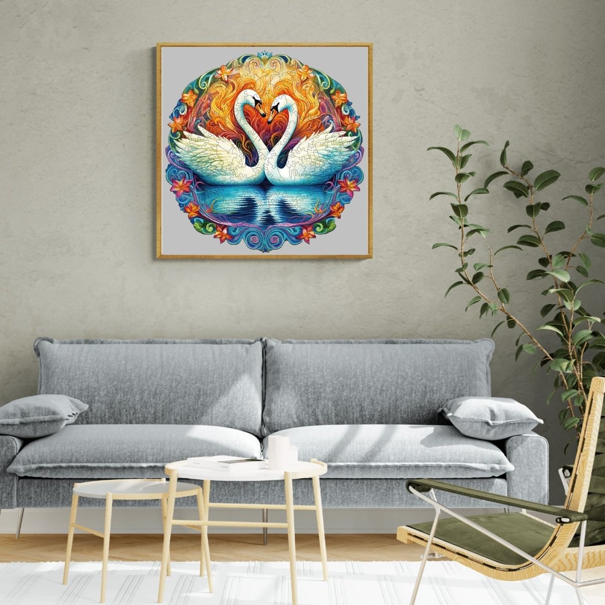 Beautiful swan2 Wooden Jigsaw Puzzle - KAAYEE Puzzle