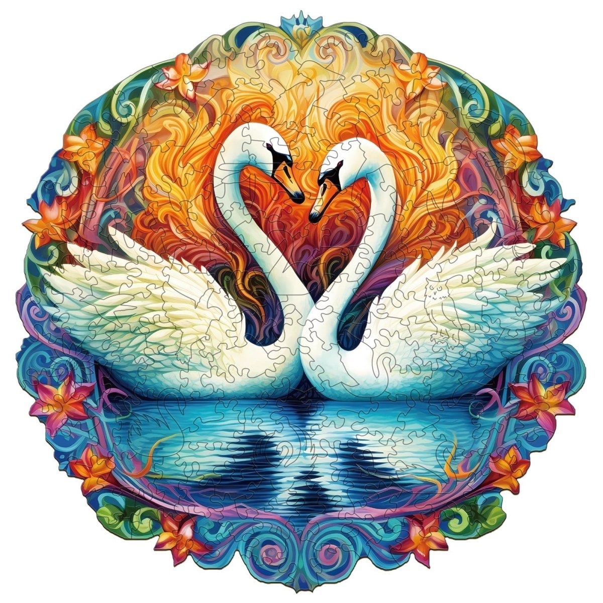 Beautiful swan2 Wooden Jigsaw Puzzle - KAAYEE Puzzle