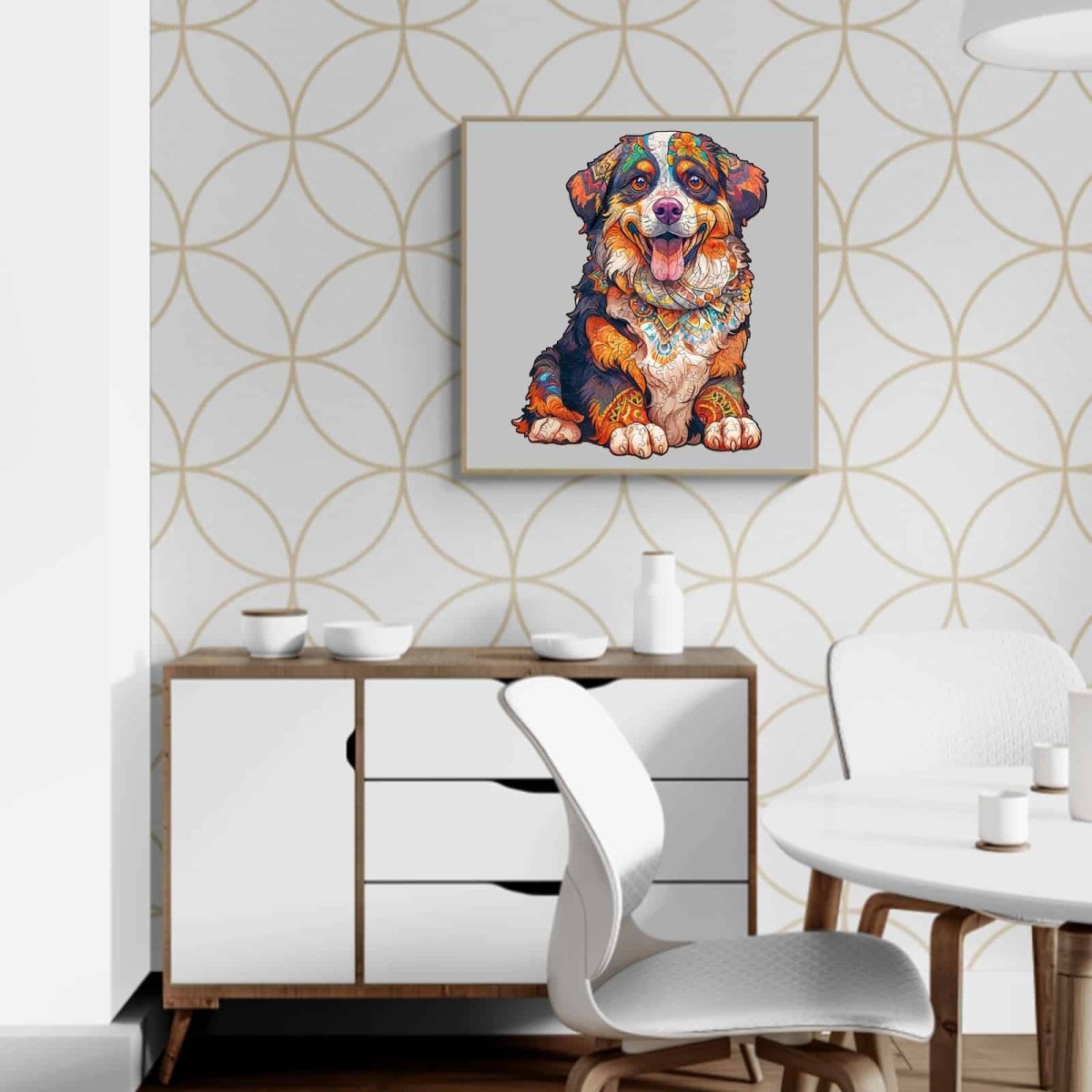 Bernese Mountain Dog Wooden Jigsaw Puzzle - KAAYEE Puzzle