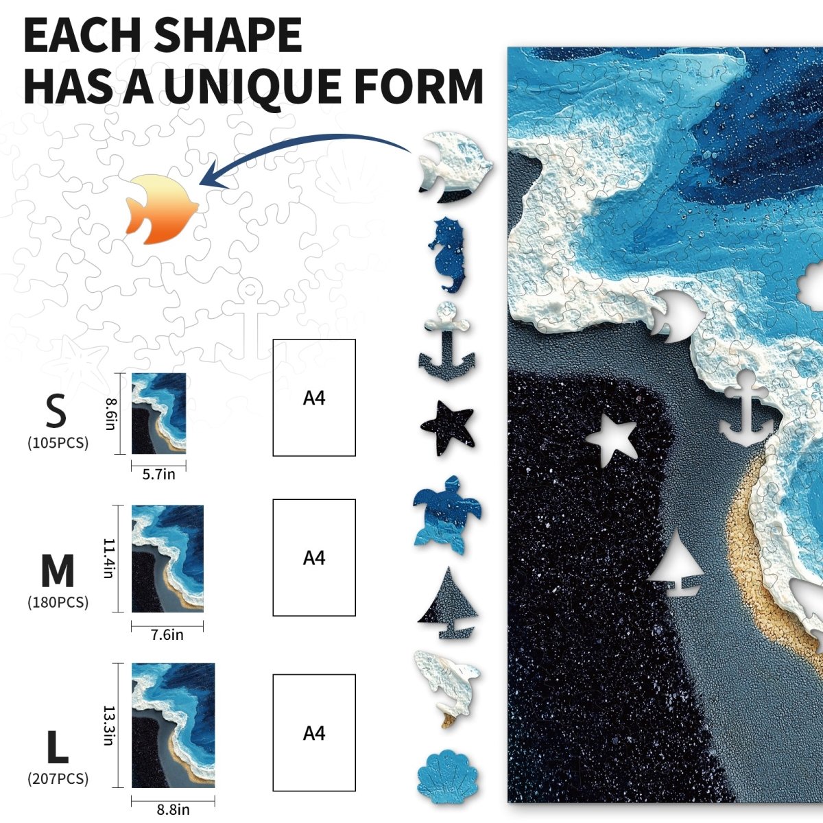 Beyond the Waves Wooden Jigsaw Puzzle - KAAYEE Puzzle