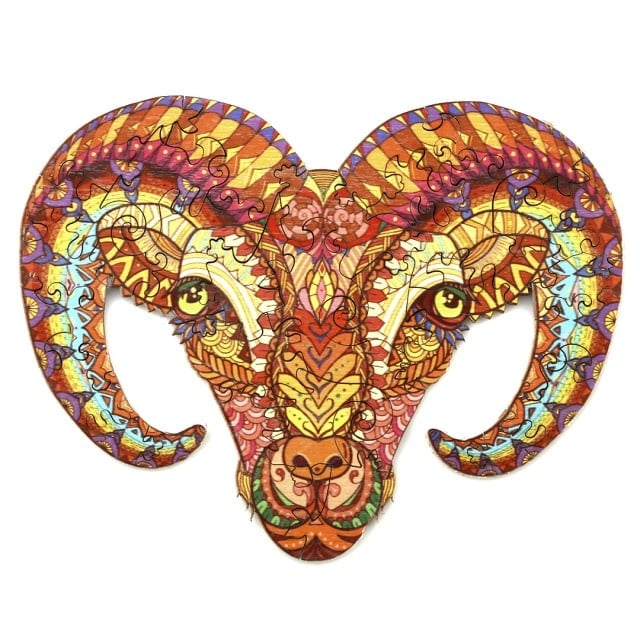 BIGHORN SHEEP Wooden Jigsaw Puzzle - KAAYEE Puzzle