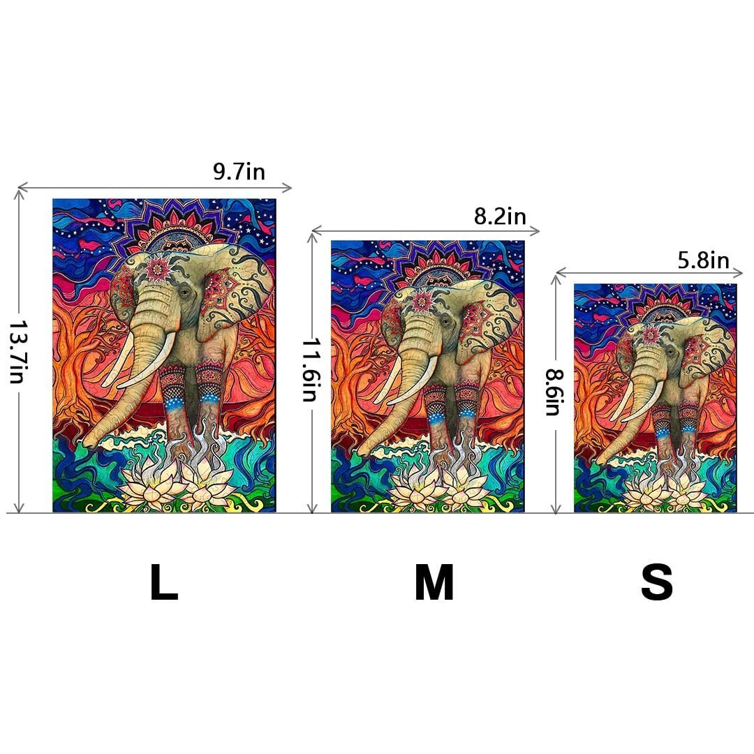 BOHEMIAN ELEPHANT Wooden Jigsaw Puzzle - KAAYEE Puzzle