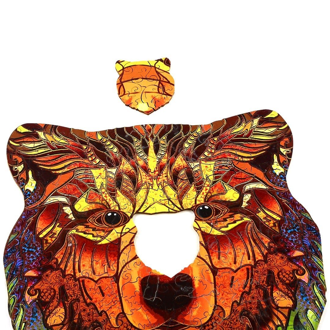 BOLD BEAR Wooden Jigsaw Puzzle - KAAYEE Puzzle