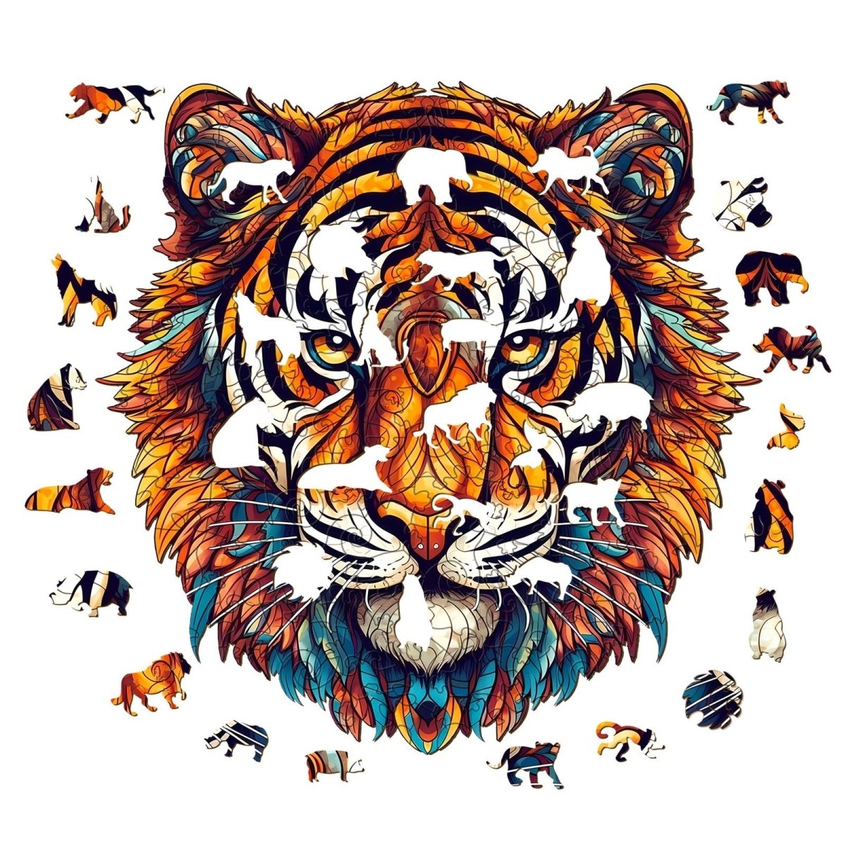 Brave Tiger Wooden Jigsaw Puzzle - KAAYEE Puzzle