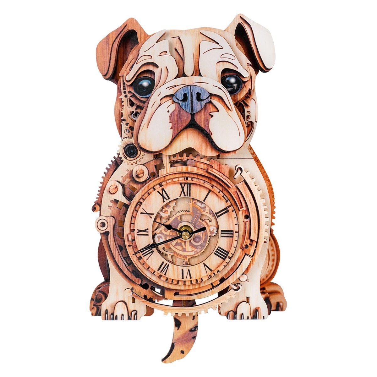 Bulldog Clock DIY Wooden Puzzle - KAAYEE Puzzle