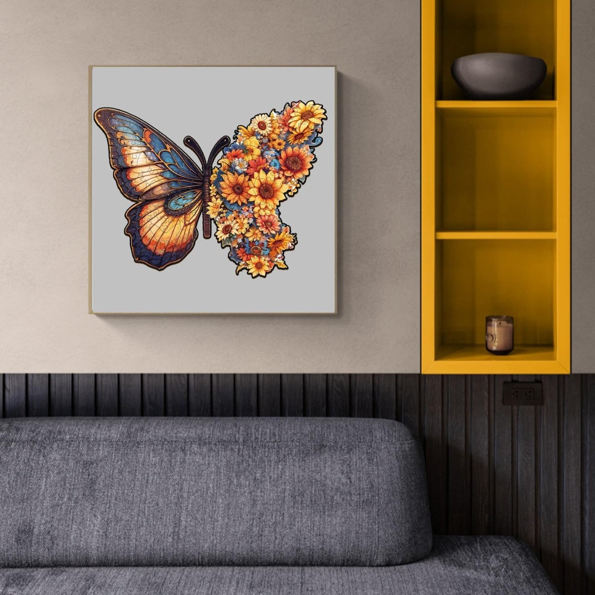 Butterfly and Flower Wooden Jigsaw Puzzle - KAAYEE Puzzle