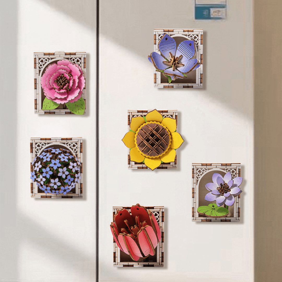 Camellia Fridge Magnet Kit - KAAYEE Puzzle